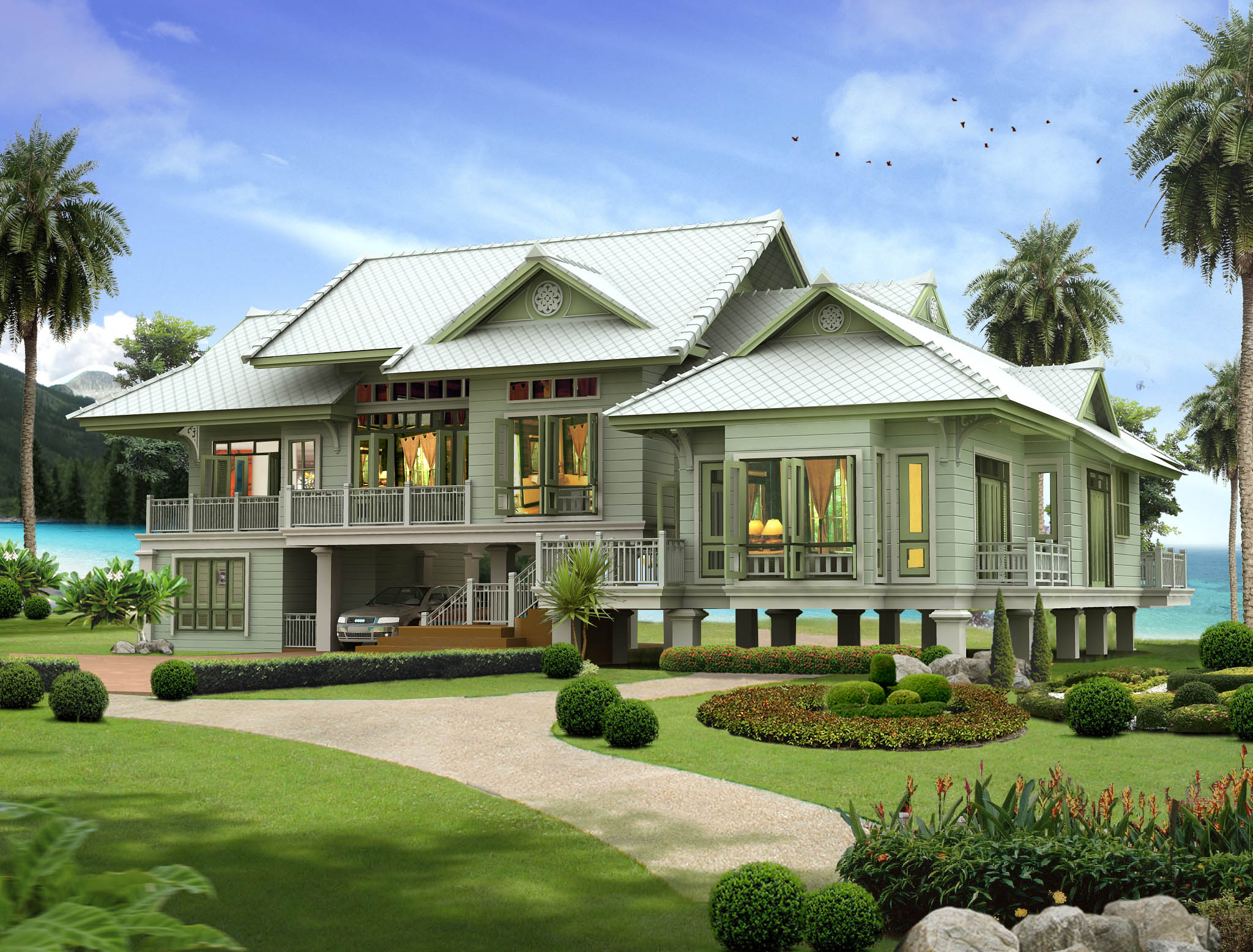บ้านสไตล์พักผ่อนริมทะเล