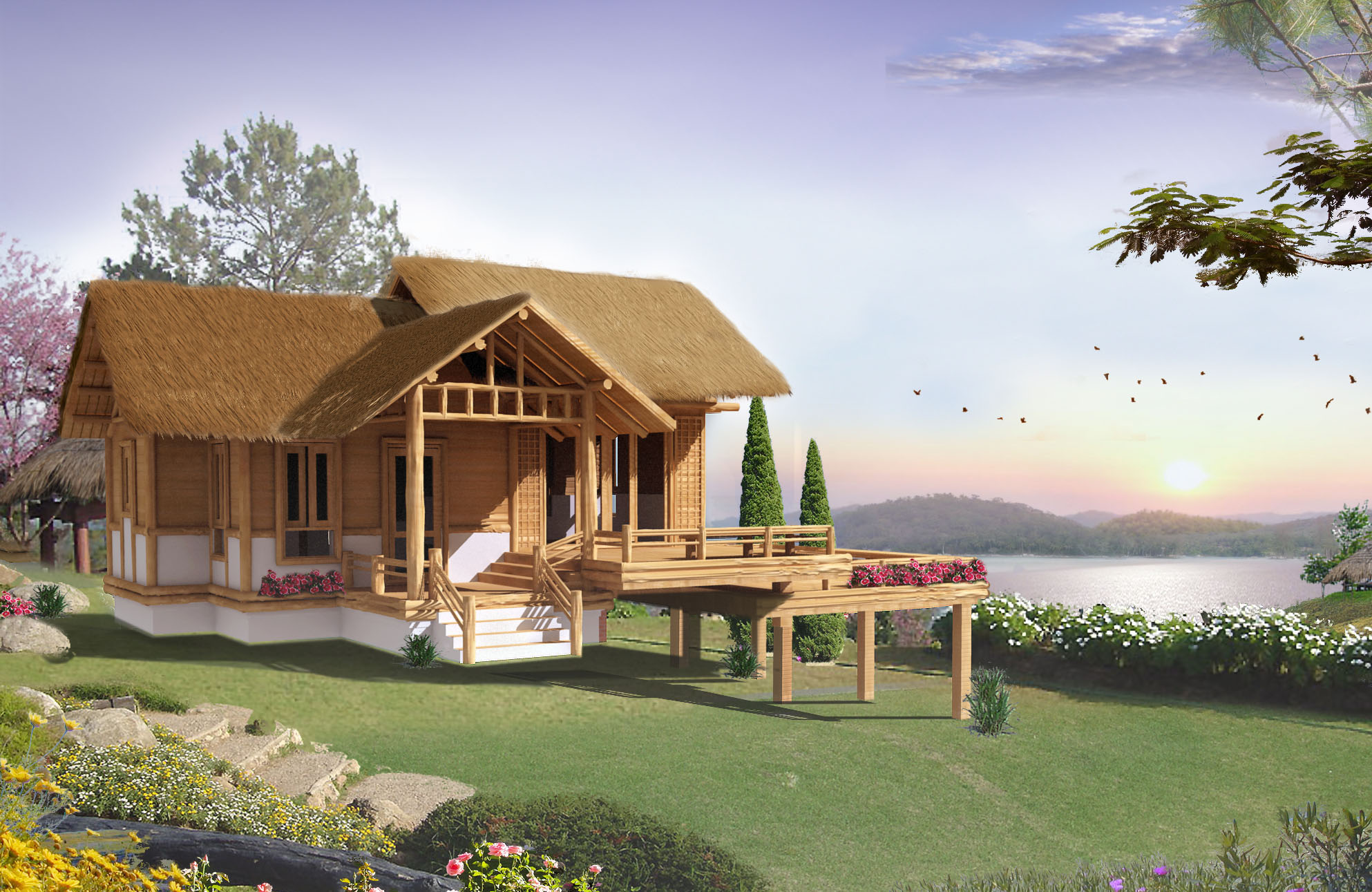 บ้านพักผ่อน สไตล์ภูเขา ที่ราบสูง